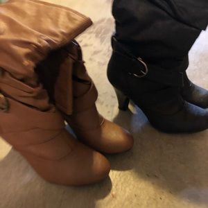 2 Pairs heeled boots from Cathy Jean